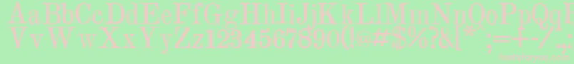 Brokgauz Font – Pink Fonts on Green Background