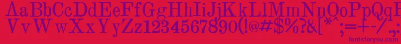 Brokgauz Font – Purple Fonts on Red Background