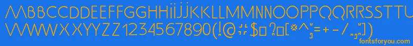 SsAdec2.0Text Font – Orange Fonts on Blue Background