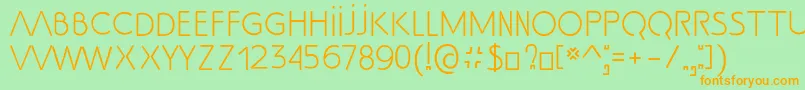 SsAdec2.0Text Font – Orange Fonts on Green Background