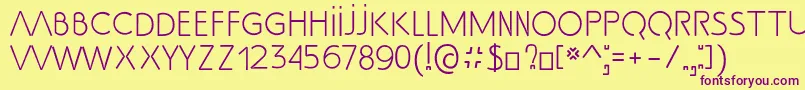 SsAdec2.0Text Font – Purple Fonts on Yellow Background