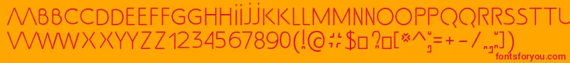 フォントSsAdec2.0Text – オレンジの背景に赤い文字