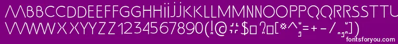 SsAdec2.0Text-fontti – valkoiset fontit violetilla taustalla