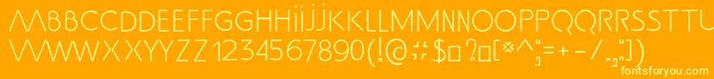 SsAdec2.0Text Font – Yellow Fonts on Orange Background