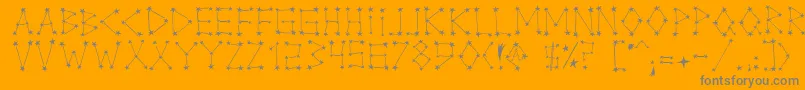 フォントMilkyWay – オレンジの背景に灰色の文字