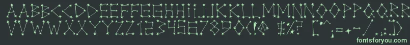 Czcionka MilkyWay – zielone czcionki na czarnym tle