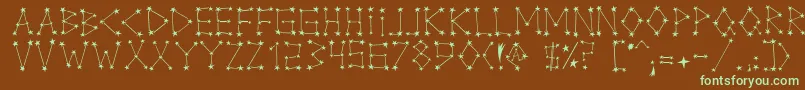 MilkyWay Font – Green Fonts on Brown Background