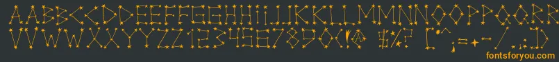 MilkyWay Font – Orange Fonts on Black Background