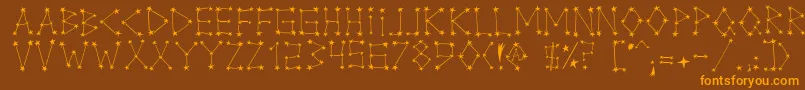 MilkyWay Font – Orange Fonts on Brown Background