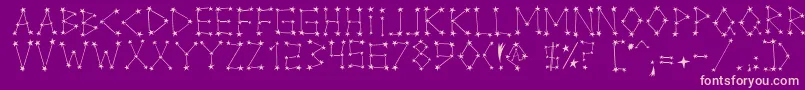 MilkyWay Font – Pink Fonts on Purple Background
