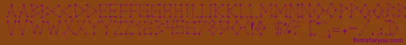 MilkyWay Font – Purple Fonts on Brown Background