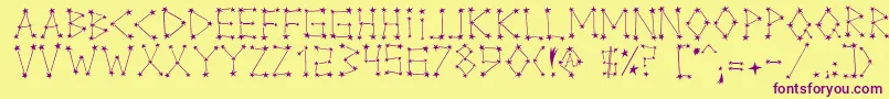 MilkyWay Font – Purple Fonts on Yellow Background
