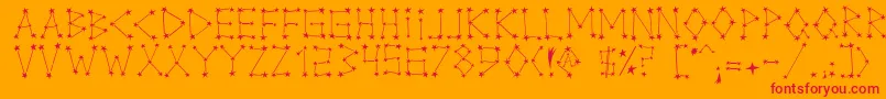 MilkyWay Font – Red Fonts on Orange Background