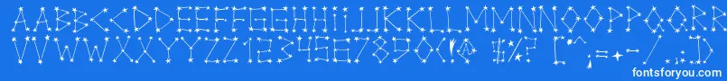 フォントMilkyWay – 青い背景に白い文字