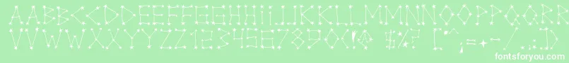 フォントMilkyWay – 緑の背景に白い文字