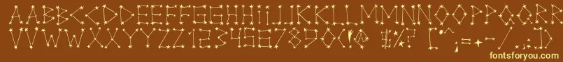MilkyWay Font – Yellow Fonts on Brown Background