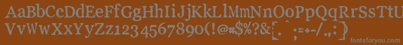 Llpew Font – Gray Fonts on Brown Background