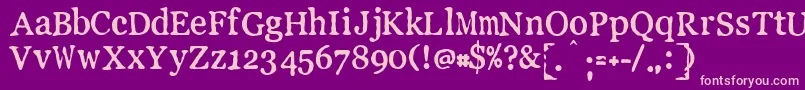 Llpew Font – Pink Fonts on Purple Background