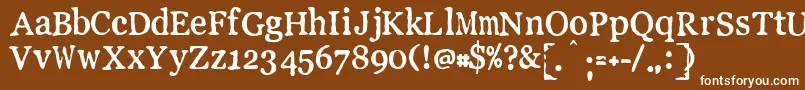Llpew Font – White Fonts on Brown Background