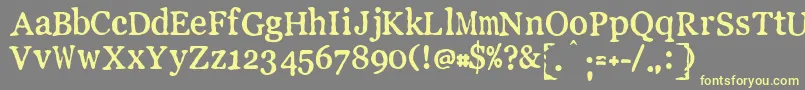 Llpew Font – Yellow Fonts on Gray Background