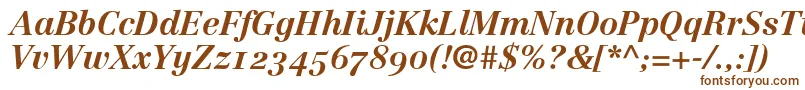 Saiba mais sobre a fonte LinotypeCentennial76BoldItalicOldstyleFigures Fonte LinotypeCentennial76BoldItalicOldstyleFigures – fontes marrons em um fundo branco