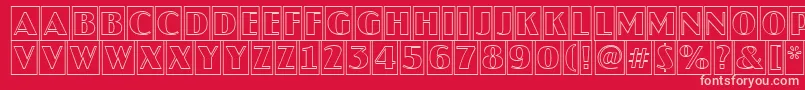AJaspercmotl Font – Pink Fonts on Red Background