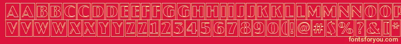 AJaspercmotl Font – Yellow Fonts on Red Background