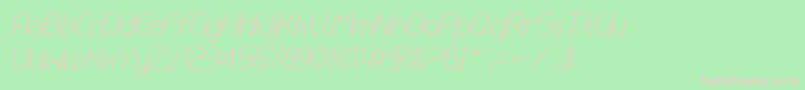 More about LinewireThinitalic Font LinewireThinitalic Font – Pink Fonts on Green Background