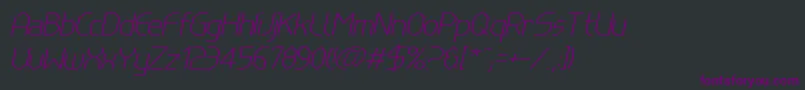 LinewireThinitalic Font – Purple Fonts on Black Background