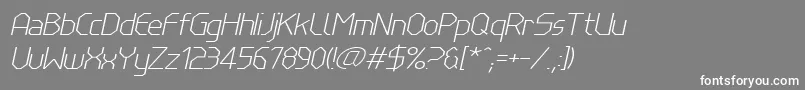 fuente LinewireThinitalic – Fuentes Blancas Sobre Fondo Gris