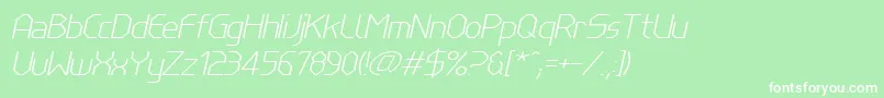 fuente LinewireThinitalic – Fuentes Blancas Sobre Fondo Verde