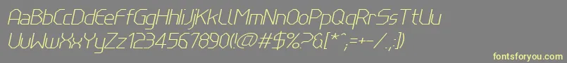 fuente LinewireThinitalic – Fuentes Amarillas Sobre Fondo Gris