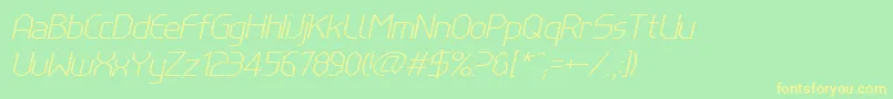 fuente LinewireThinitalic – Fuentes Amarillas Sobre Fondo Verde