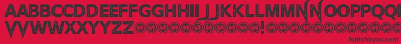 TheDevilNet Font – Black Fonts on Red Background