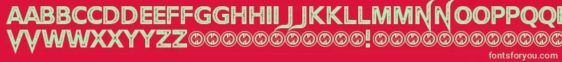 TheDevilNet Font – Green Fonts on Red Background