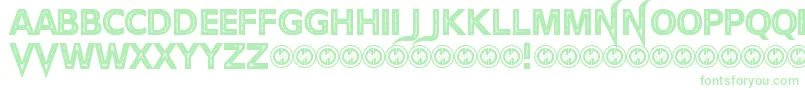TheDevilNet Font – Green Fonts on White Background