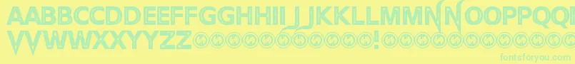 Czcionka TheDevilNet – zielone czcionki na żółtym tle