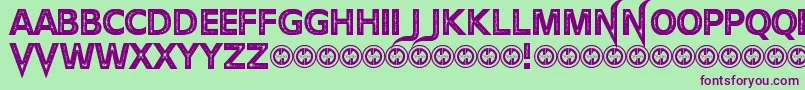 TheDevilNet Font – Purple Fonts on Green Background