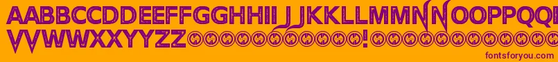 Police TheDevilNet – polices violettes sur fond orange