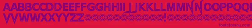 TheDevilNet Font – Purple Fonts on Red Background