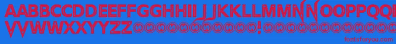 TheDevilNet Font – Red Fonts on Blue Background