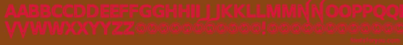 TheDevilNet Font – Red Fonts on Brown Background
