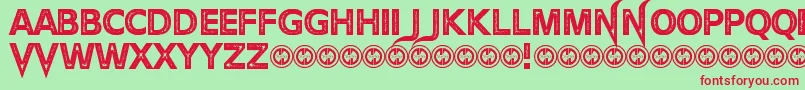 TheDevilNet Font – Red Fonts on Green Background