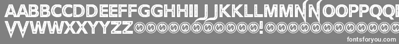 TheDevilNet-Schriftart – Weiße Schriften auf grauem Hintergrund