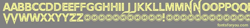 TheDevilNet-Schriftart – Gelbe Schriften auf grauem Hintergrund