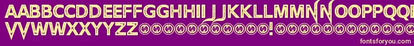 TheDevilNet Font – Yellow Fonts on Purple Background