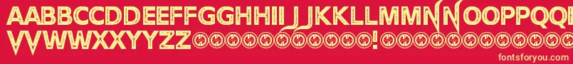 TheDevilNet Font – Yellow Fonts on Red Background