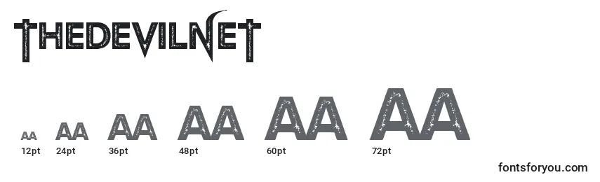 Размеры шрифта TheDevilNet