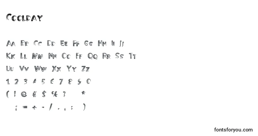 Fuente Coolday - alfabeto, números, caracteres especiales