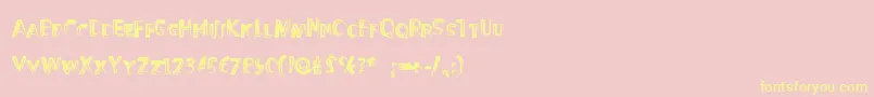 Coolday Font – Yellow Fonts on Pink Background